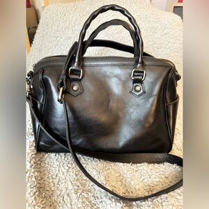 PATRICIA NASH BLACK LEATHER SKYE CROSSBODY BAG